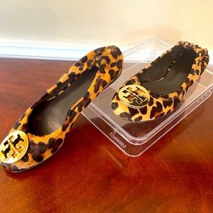 Leopard print Tory Burch flats 8 1/2.